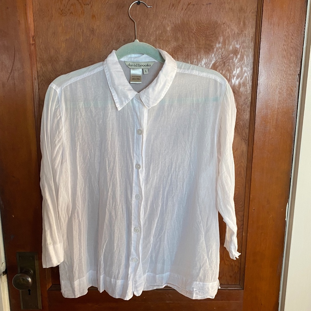Vintage David Brooks Cotton Lawn Ladies Blouse